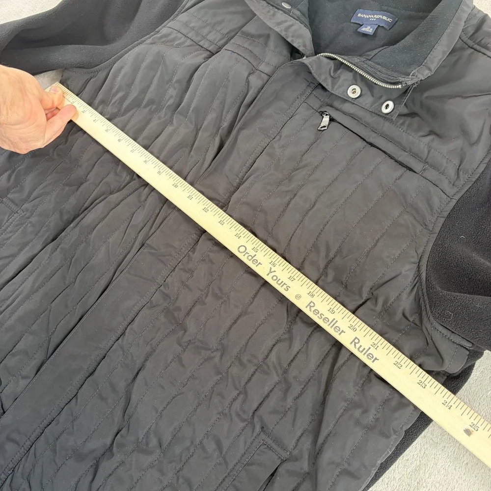 Banana Republic Hybrid Quilted Puffer Jacket in Black Men XL Performance Golf